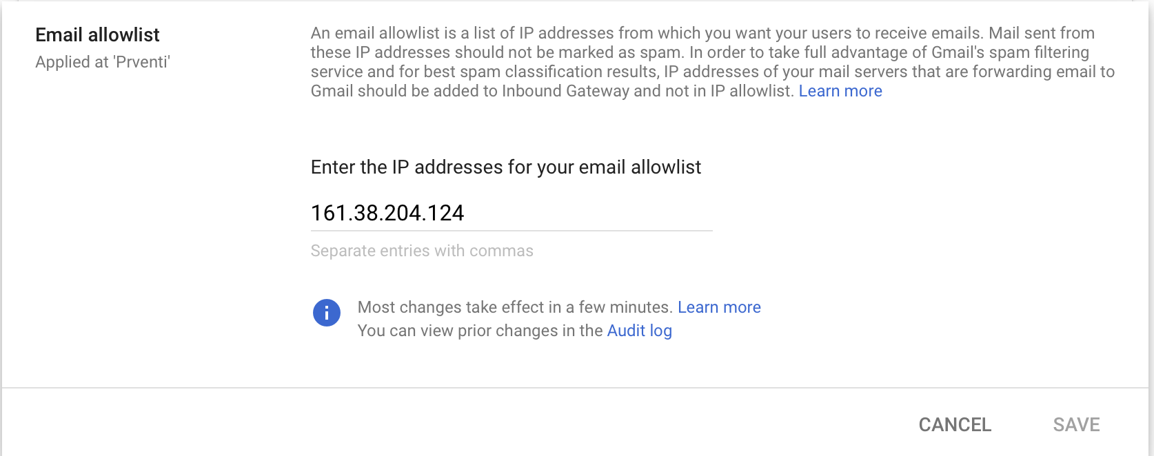 Google Workspace Allowlisting illustration